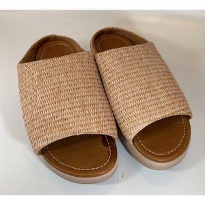 Fitflop Women's Imogen Soft Pink Basket Weave Woven Slide Sandal Size 10